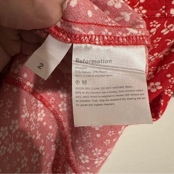 Reformation Kopa Mini Dress in Merci Red Floral size 2 - Picture 8 of 9